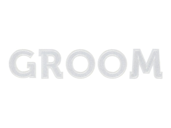 White Groom Badge
