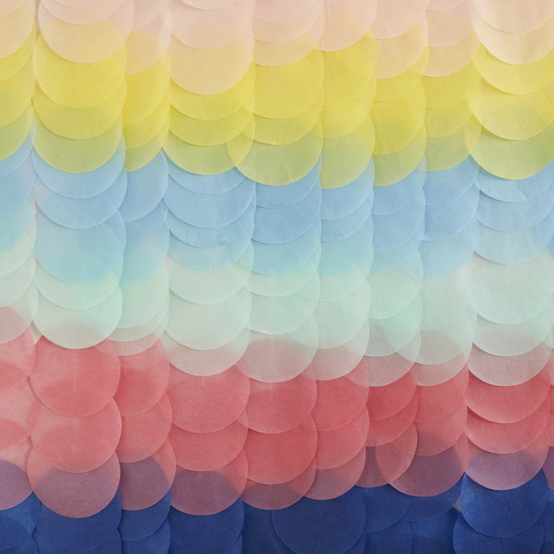 Rainbow Paper Disc Curtain GingerRay