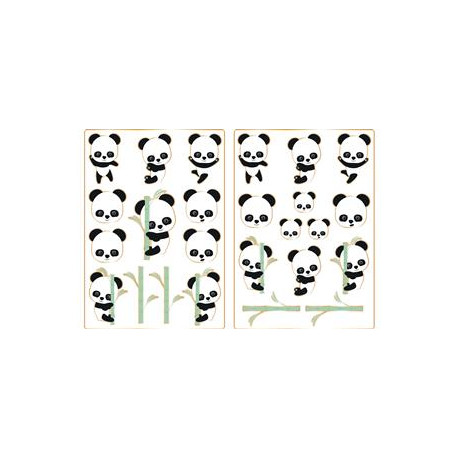 Stickers Panda Tim e Puce