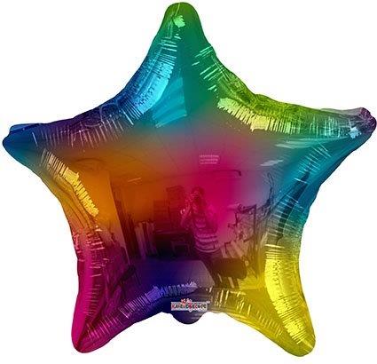 Balão Foil 18" Estrela - Multicor Kaleidoscope
