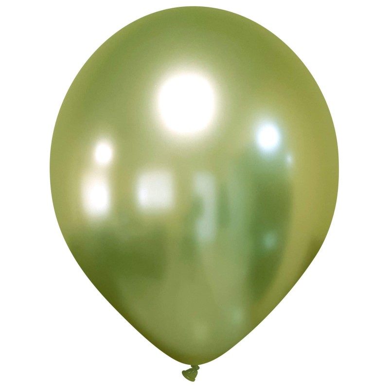 6 Balões 32cm Cromados - Verde Cedro