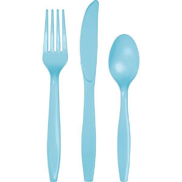 Plastic Cutlery Set - Baby Blue Creative Converting