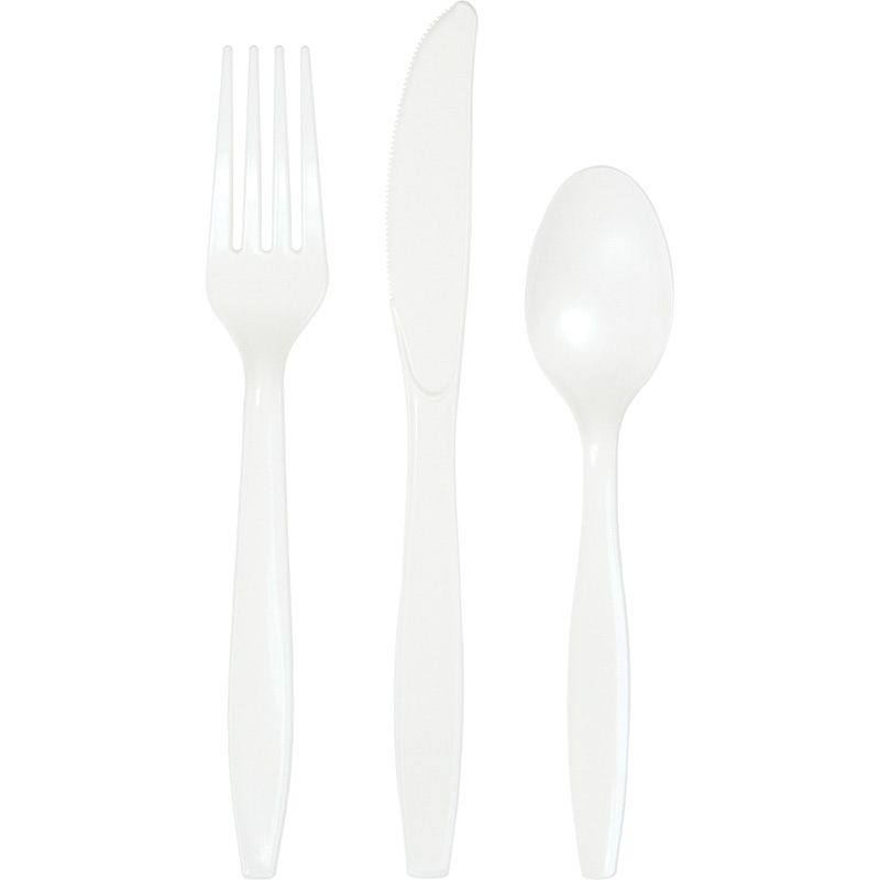 Plastic Cutlery Set - White Creative Converting