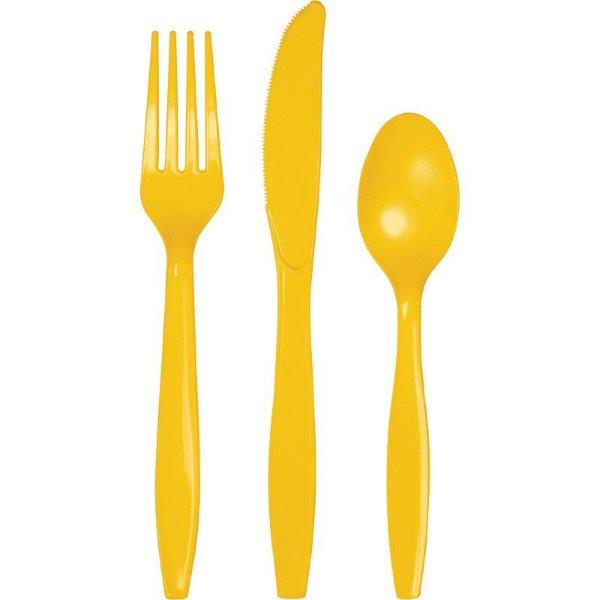 Plastic Cutlery Set - Toast Yellow Creative Converting