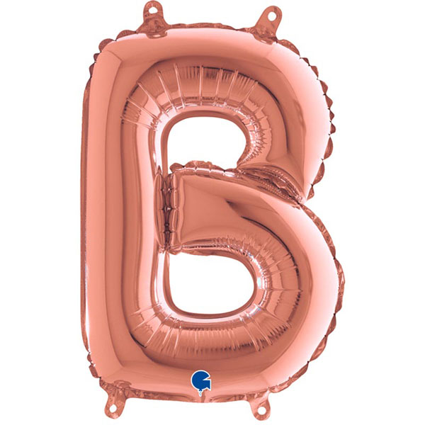 14" Letter B Foil Balloon - Rose Gold Grabo
