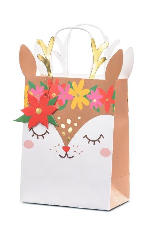 Happy Reindeer Gift Bag PartyDeco
