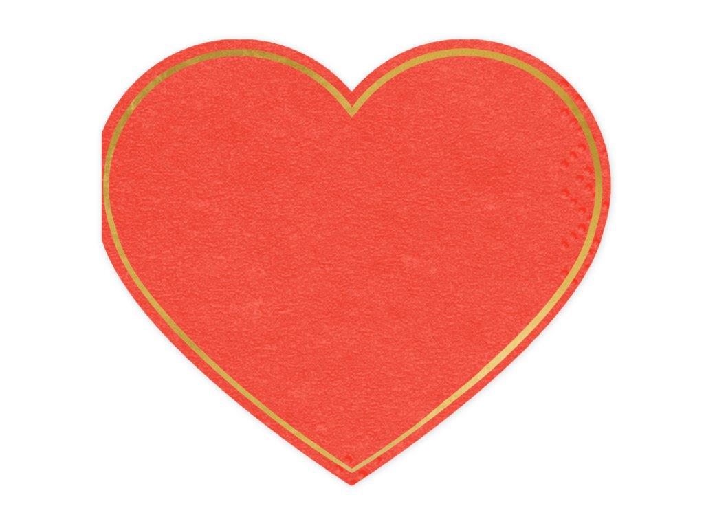 Guardanapos Coração Romântico - Vermelho