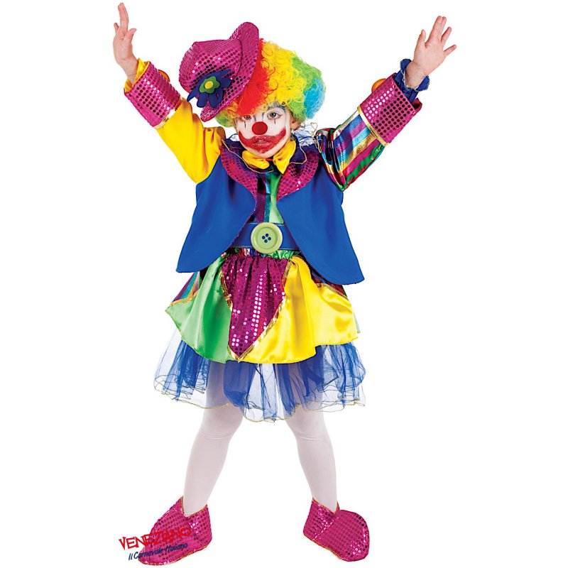 Colorful Clown Costume - 4 Years