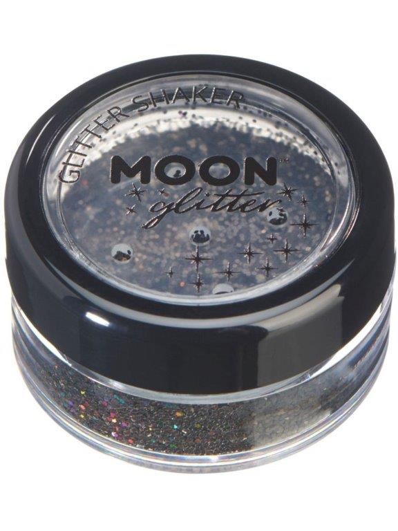 Holographic Glitter Powder Jar - Black