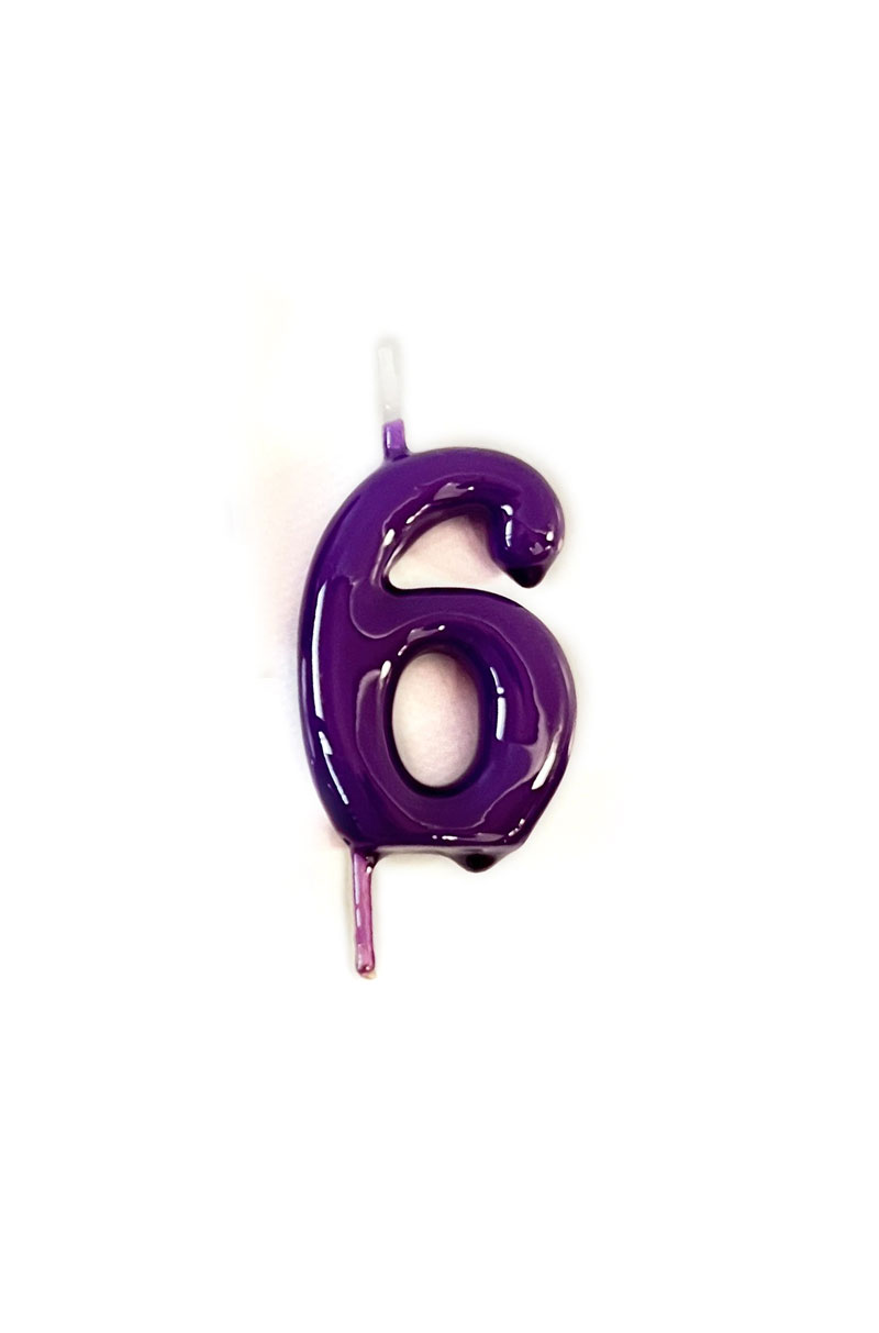 Candle 6cm nº6 - Purple VelasMasRoses