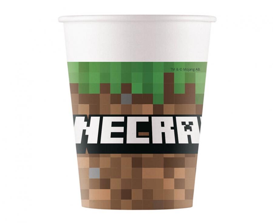 Minecraft Cardboard Cups Decorata Party