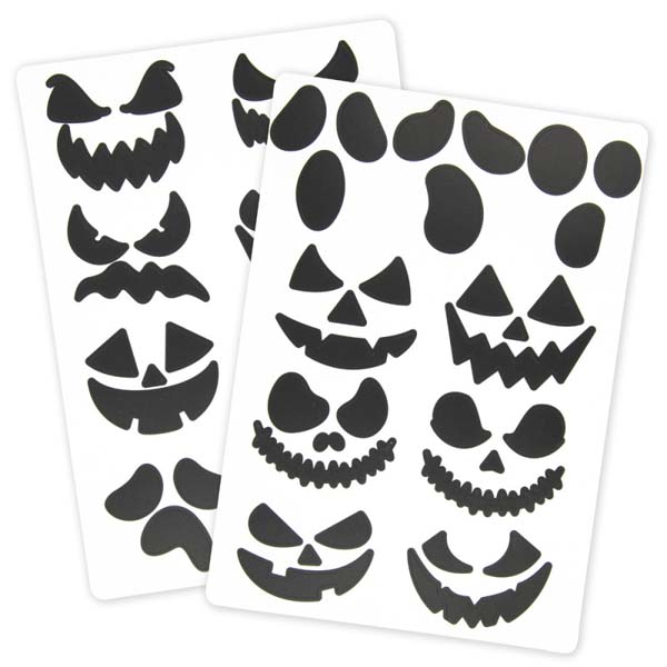 Scary Halloween Stickers Tim e Puce