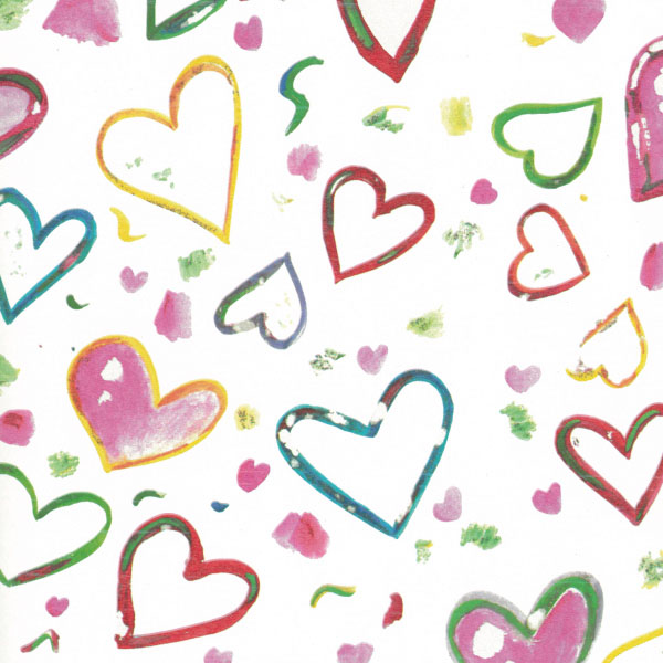 Heart Wrapping Paper Roll - White XiZ Party Supplies