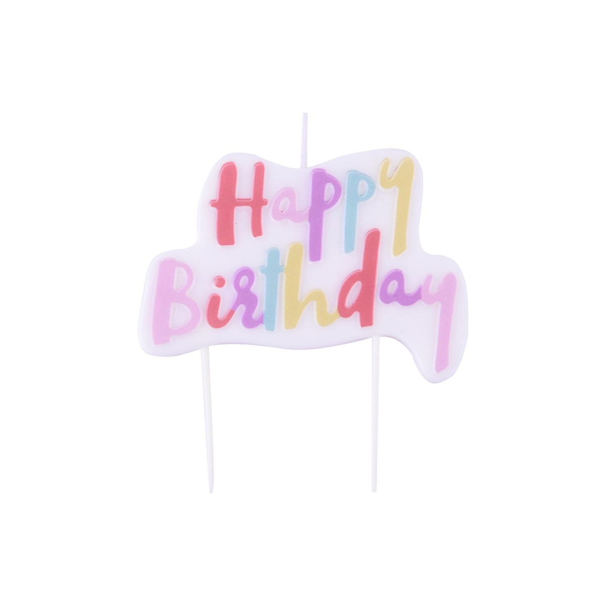Pastel Pink Happy Birthday Candle PME