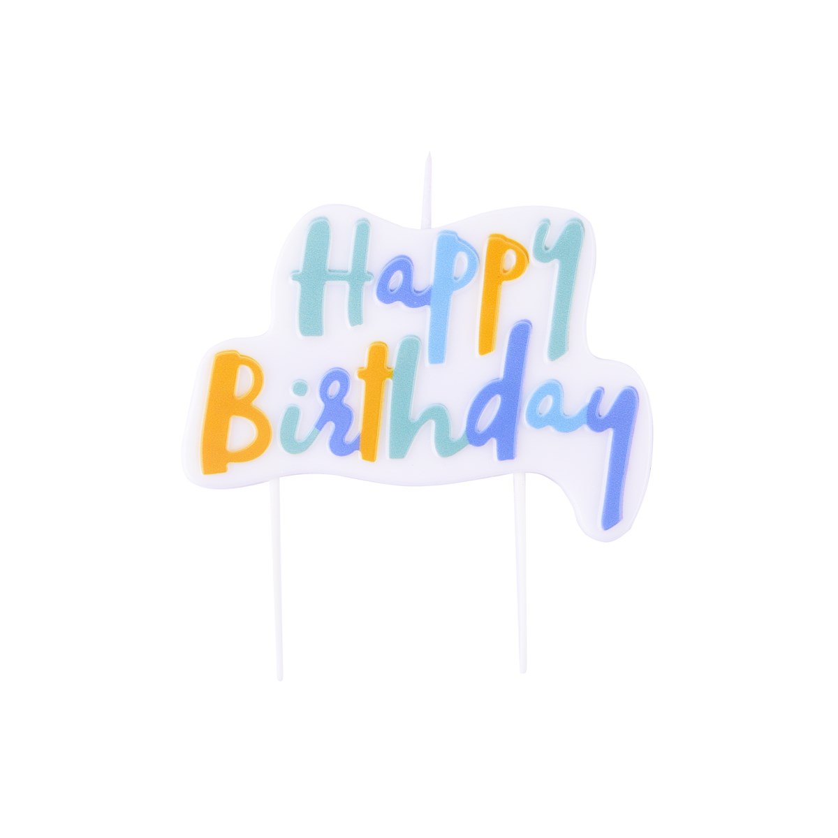 Pastel Blue Happy Birthday Candle PME