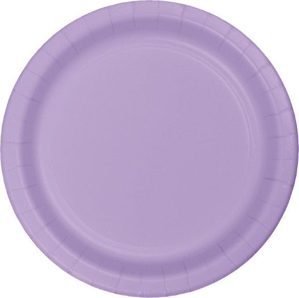 24 Cardboard Plates 23cm - Lilac Creative Converting