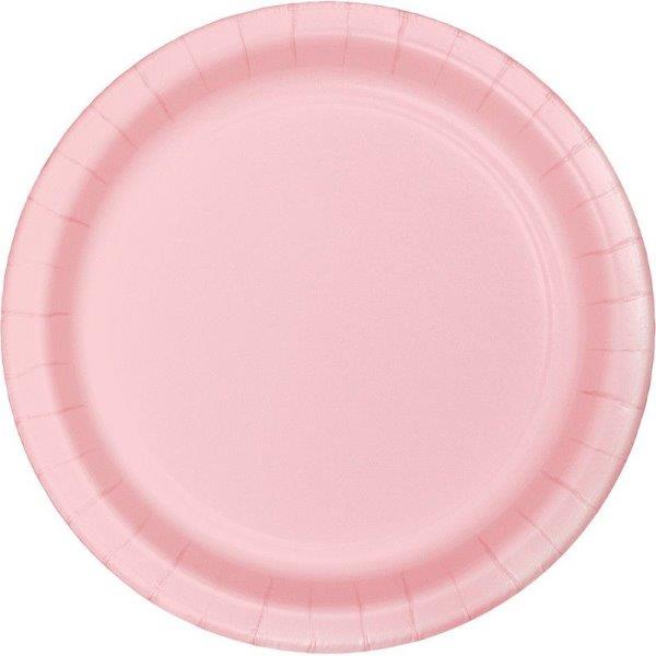 24 Cardboard Plates 23cm - Baby Pink Creative Converting