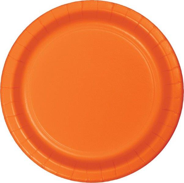 Cardboard plates - Orange Creative Converting