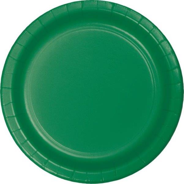 Cardboard plates - Emerald Green Creative Converting