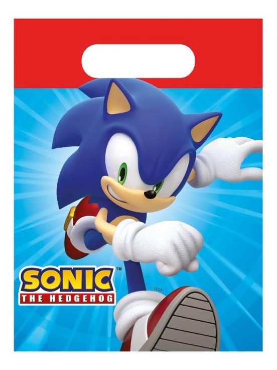 Sacos de Lembranças de Papel Sonic The Hedgehog Decorata Party