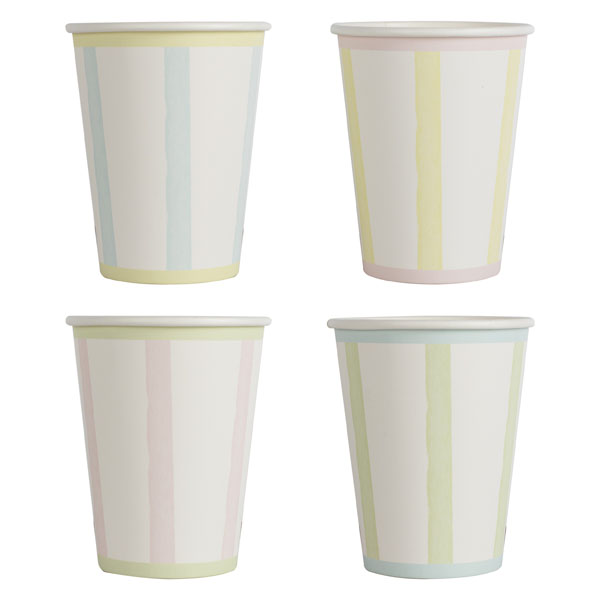 Pastel Stripes Paper Cups GingerRay