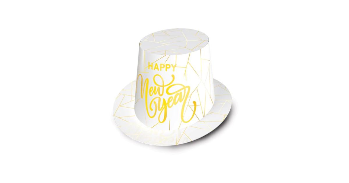 Cartola Prestige Branca e Ouro XiZ Party Supplies