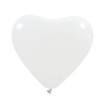 Bolsa de 10 Globos Corazón 25 cm - Blanco XiZ Party Supplies