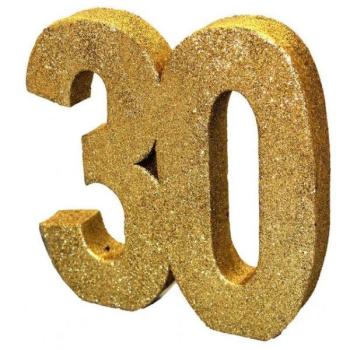 Centro de Mesa Glitter Gold - 30 Anniversary House