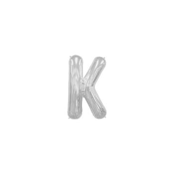 34" Letter K Foil Balloon - Silver NorthStar
