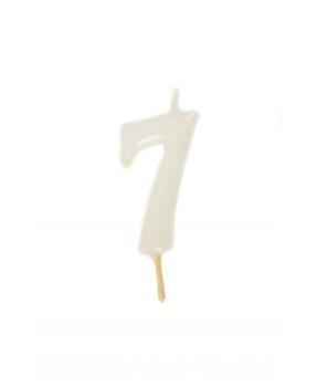 Candle 6cm nº7 - White