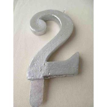 Giant Candle 13cm nº2 - Silver