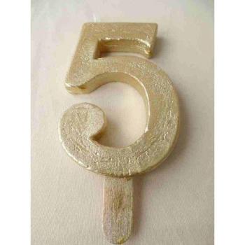 Giant Candle 13cm nº5 - Gold
