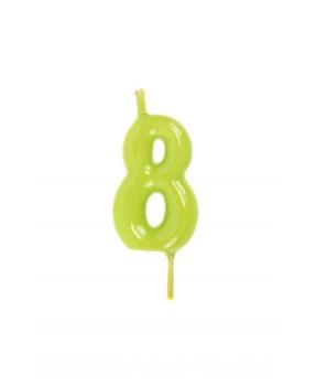 Candle 6cm nº8 - Lime Green