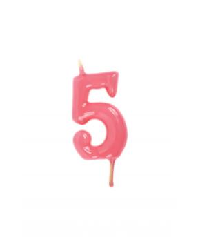 Candle 6cm nº5 - Pink VelasMasRoses