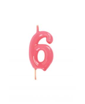 Candle 6cm nº6 - Pink VelasMasRoses