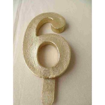 Giant Candle 13cm nº6 - Gold
