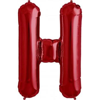 34" Letter H Foil Balloon - Red NorthStar