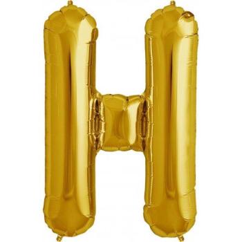34" Letter H Foil Balloon - Gold