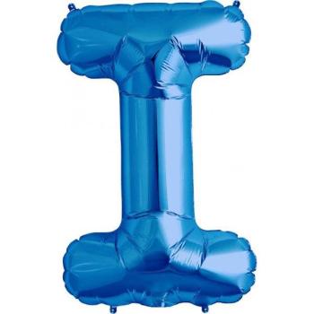 34" Letter I Foil Balloon - Blue