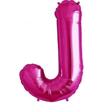34" Letter J Foil Balloon - Pink
