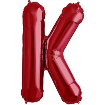 34" Letter K Foil Balloon - Red