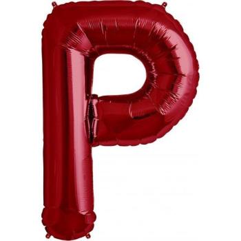 34" Letter P Foil Balloon - Red NorthStar