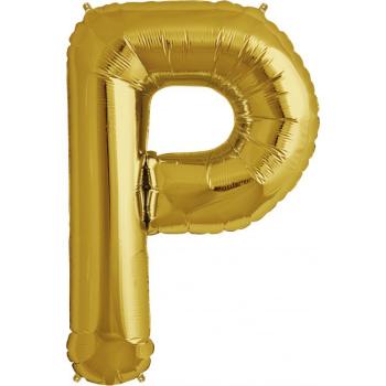 34" Letter P Foil Balloon - Gold NorthStar