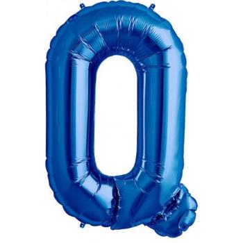 Balão Foil 34" Letra Q - Azul