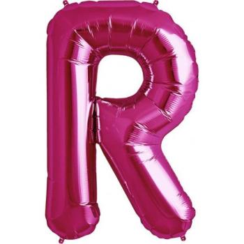 34" Letter R Foil Balloon - Pink
