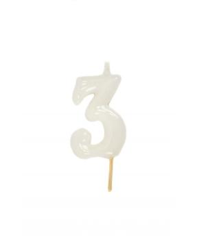 Candle 6cm nº3 - White