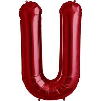 34" Letter U Foil Balloon - Red