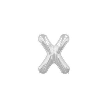 34" Letter X Foil Balloon - Silver NorthStar