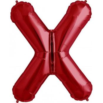 34" Letter X Foil Balloon - Red