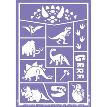 Stencil Sheet - The world of Dinosaurs